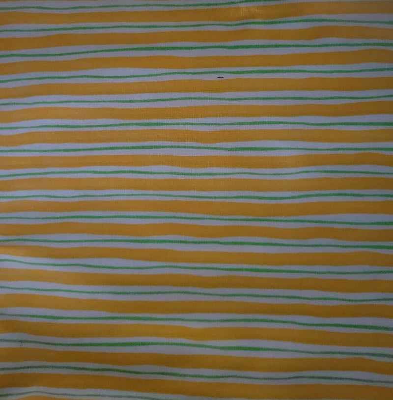 Yellow and Green stripe 1 1/8 yards - 2 cuts please see both listings