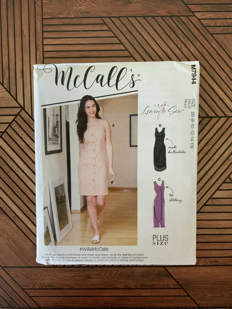 McCall’s M7944 “LEARN TO SEW” Size 8-16 Uncut and Factory Folded