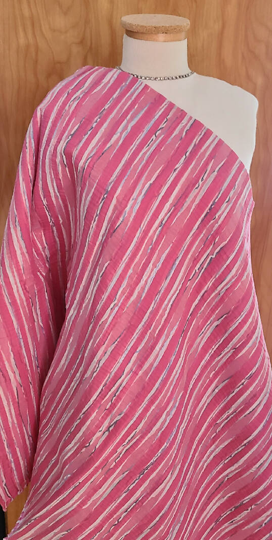 3/4 yards striped metallic cotton