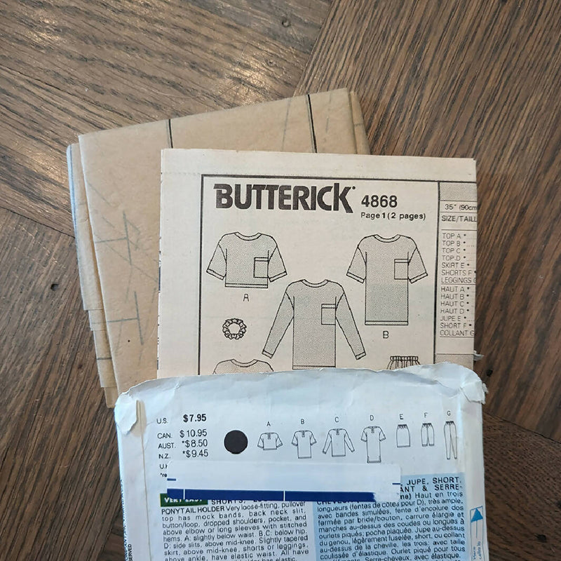 Vintage sewing pattern - Butterick 4868
