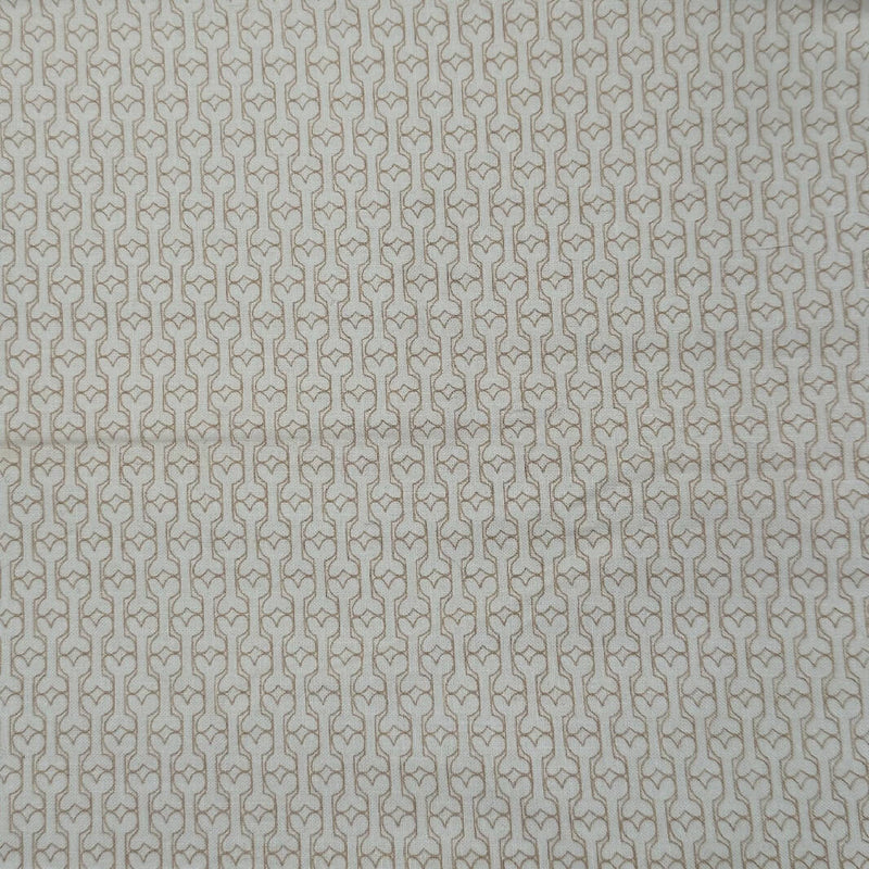 Quiltling Fabric, 1.5 Yards Beige with Brown/gold Dog bone design