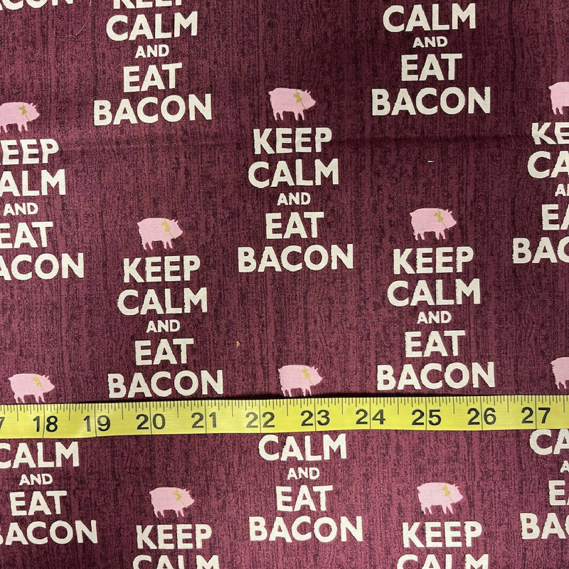 Novelty Bacon Quilting Cotton - 2 Yds