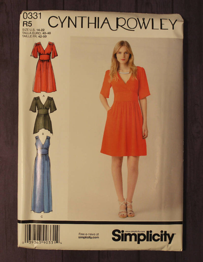 Simplicity 1801 Misses Dress - Cynthia Rowley