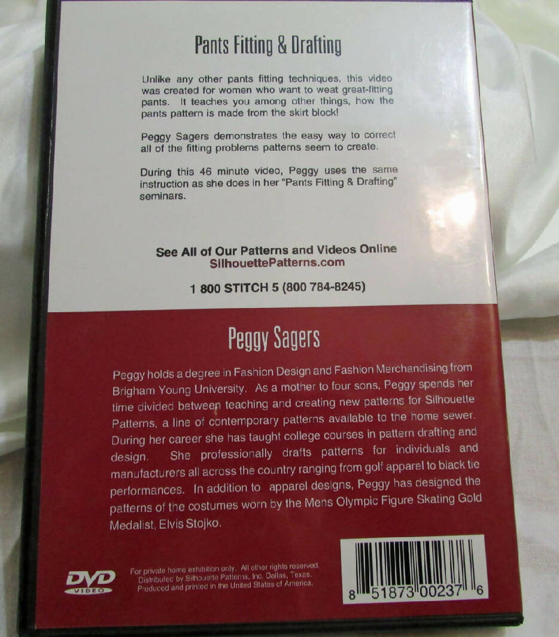 Pants Fitting & Drafting DVD by Peggy Sagers