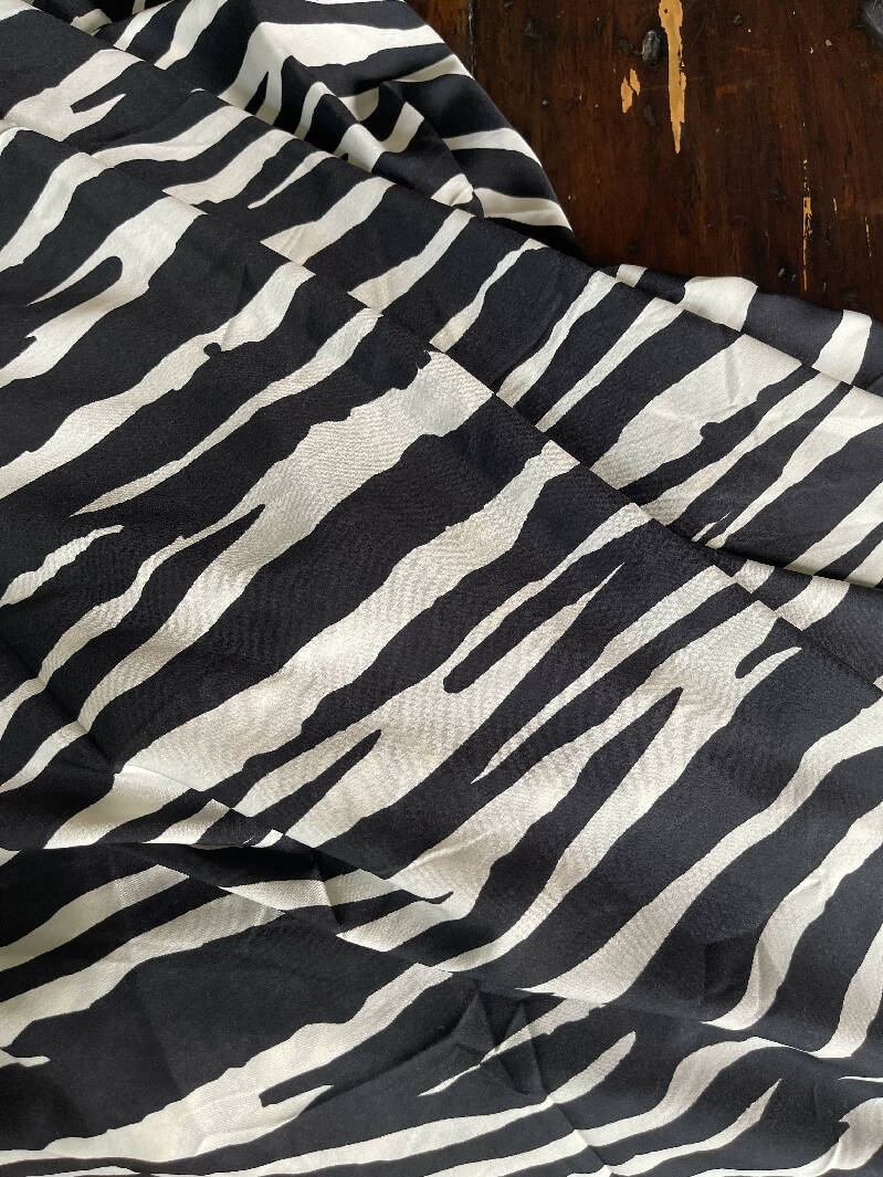 Black/Cream Zebra poly 3 yds