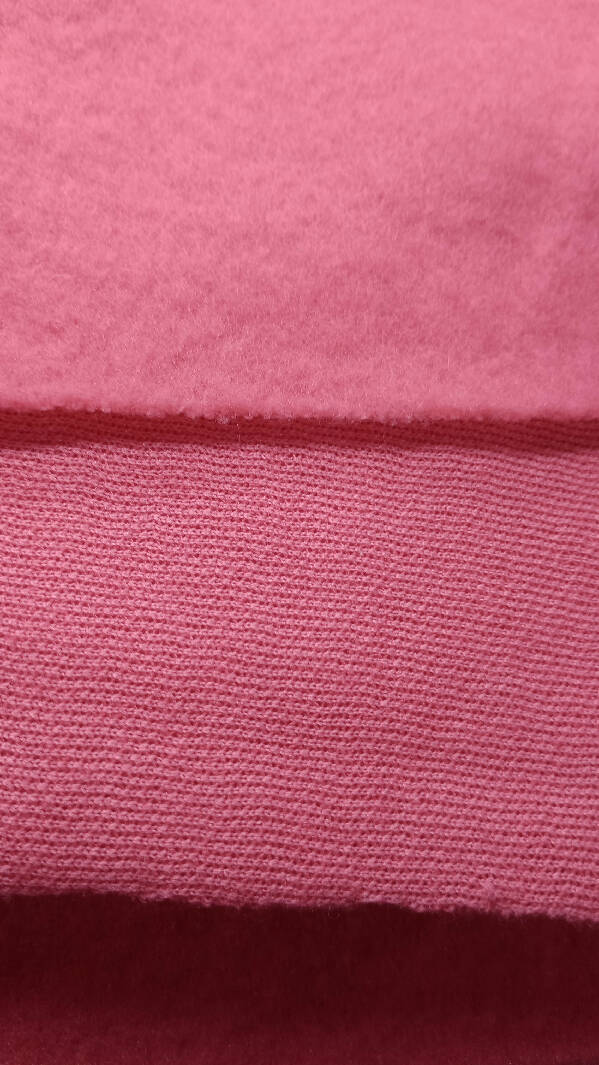 Pink Fleece, single sided fuzzy, 2 yds