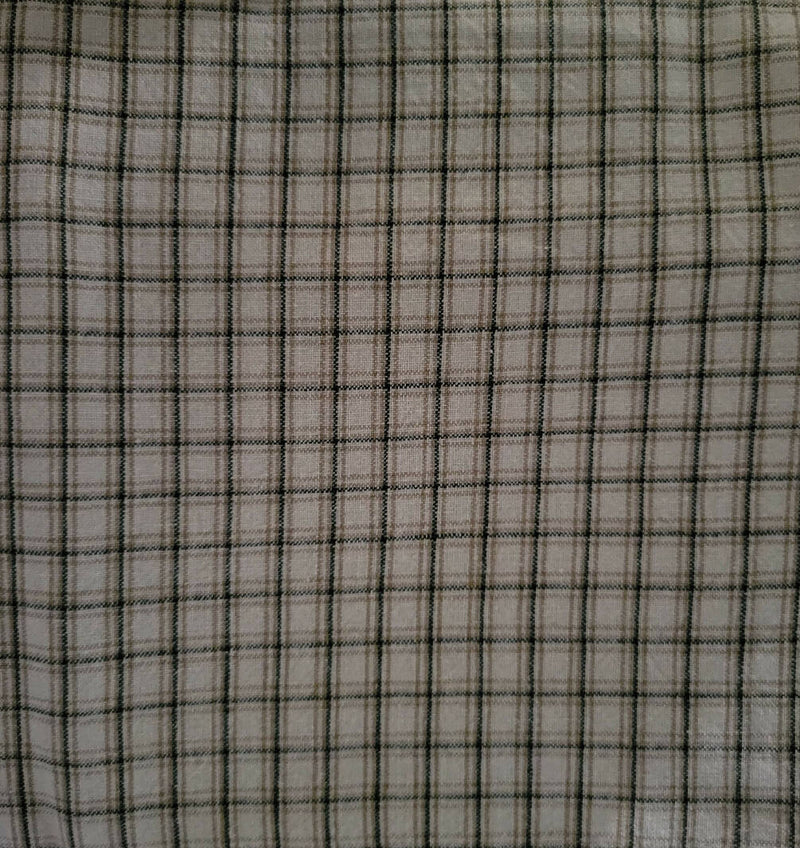 Beige, tan and green check - 2 5/8 yards