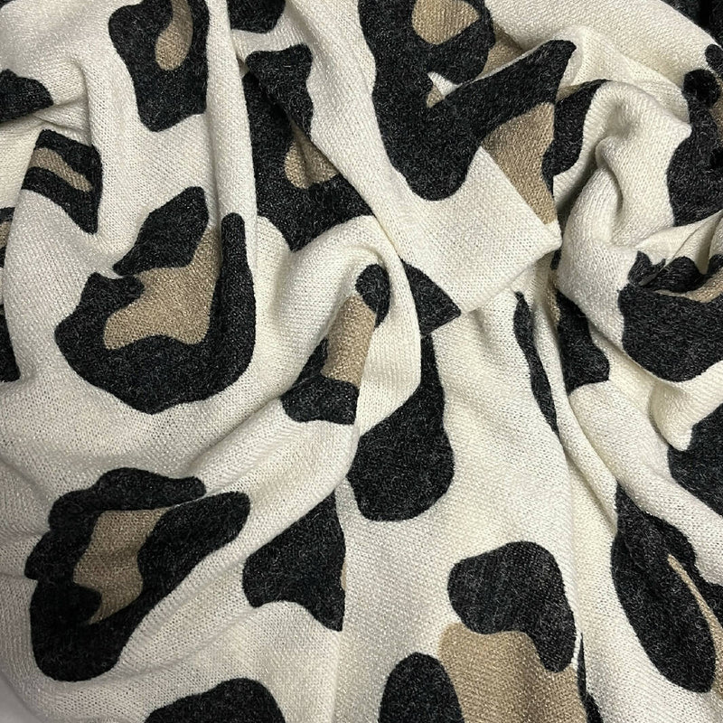 Leopard Print Polyester Sweater Knit - 2 Yds
