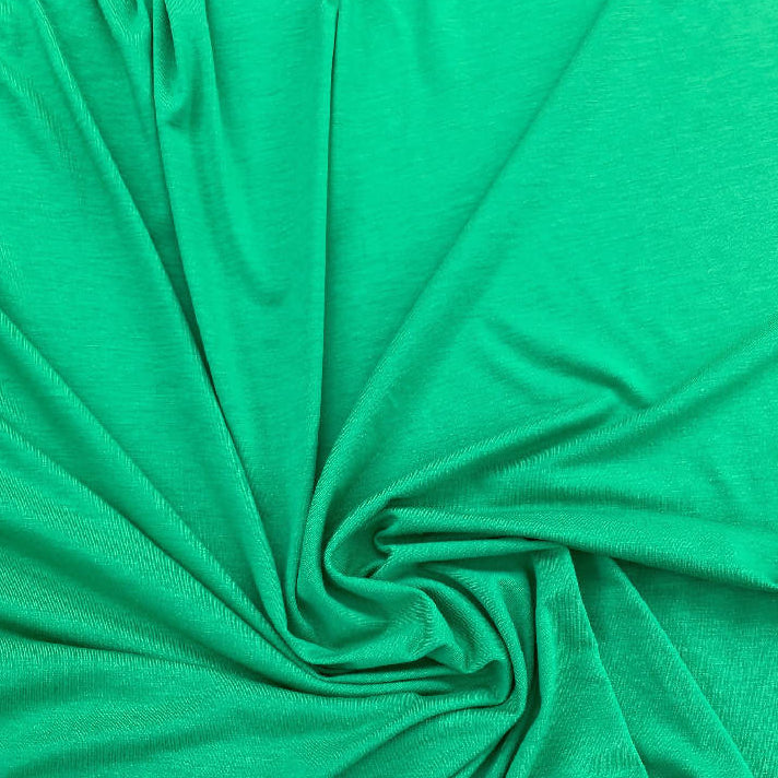 Spring green rayon jersey knit, 3 1/4 yards