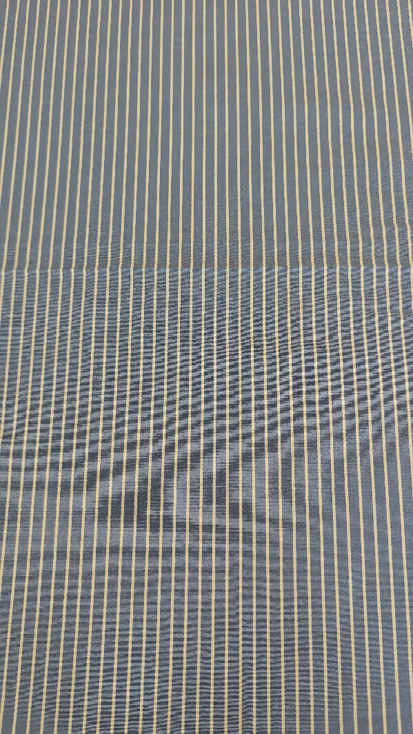 Sky Blue/White Pinstripe Cotton Shirting Woven Fabric 58" - 5 yds +
