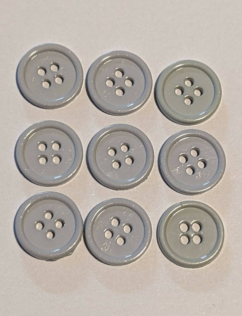 Dove Gray 5/8" Round Buttons - Set of 9