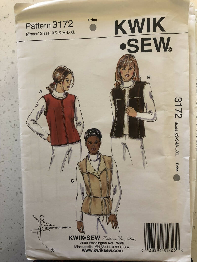 Kwik Sew Pattern No. 3172 - Misses&