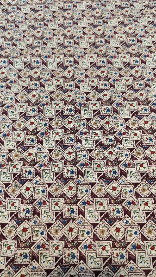 Multicolor Floral Postage Stamp Print Quilting Cotton Woven Fabric 44"W - 4 yds
