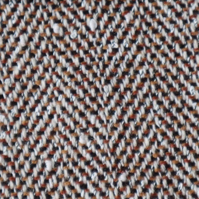 Brown Herringbone Wool Polyester Coating - 1 yds