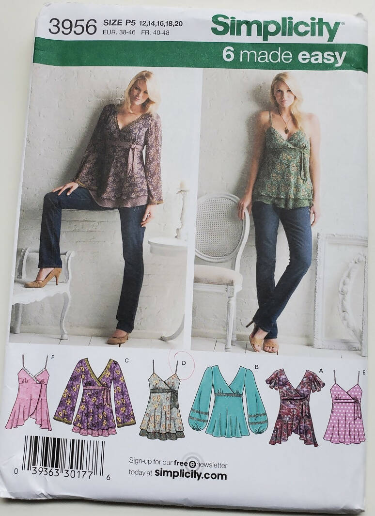 Simplicity 3956 Uncut Pattern 12-20