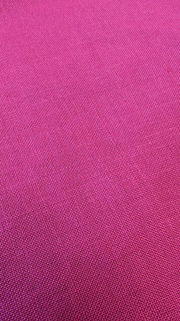 Fuchsia Pink Fine Linen Woven Fabric 58"W - 1 1/4 yd+