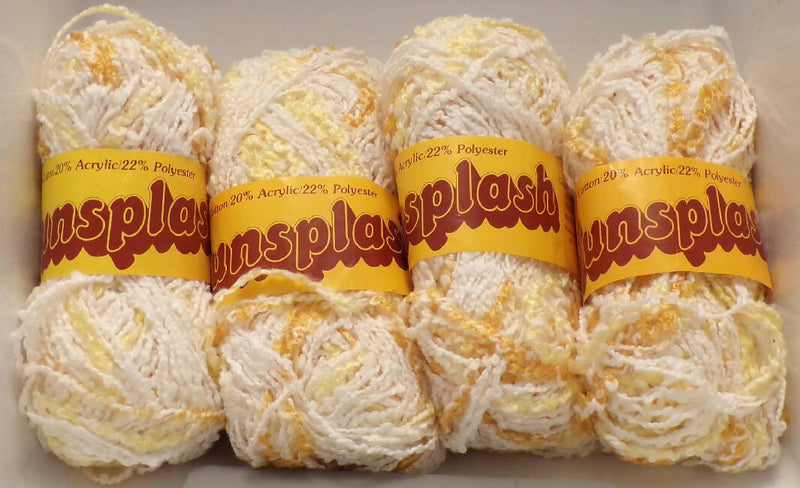 Brunswick Sunsplash Daffodil 40 Gram Skein Lot of 4