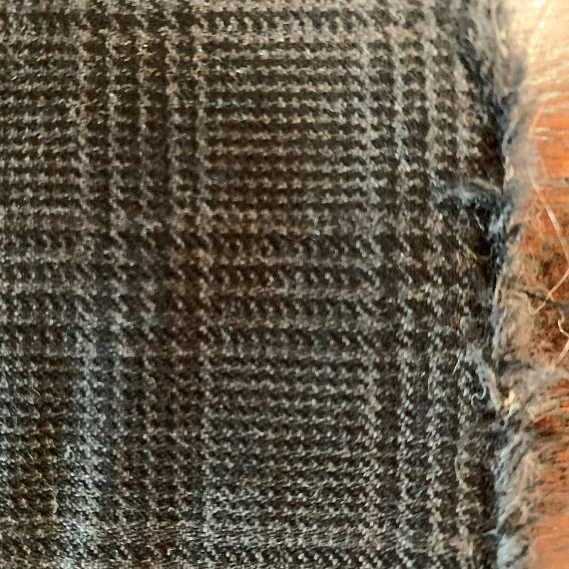 Gray Worsted Wool Woven- Yardage