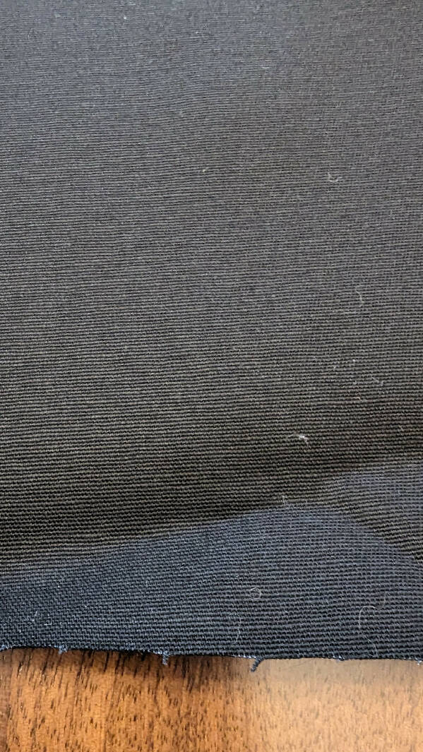 Black Bottom Weight Stretch Cotton Woven Fabric 57"W - 4 1/4 yds+