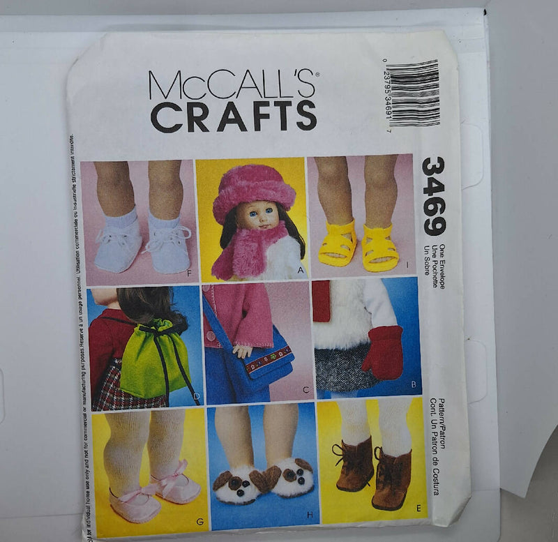 McCalls crafts doll clothes pattern