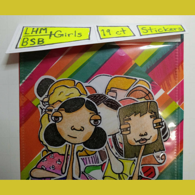 Handmade Colorful Girls Stickers