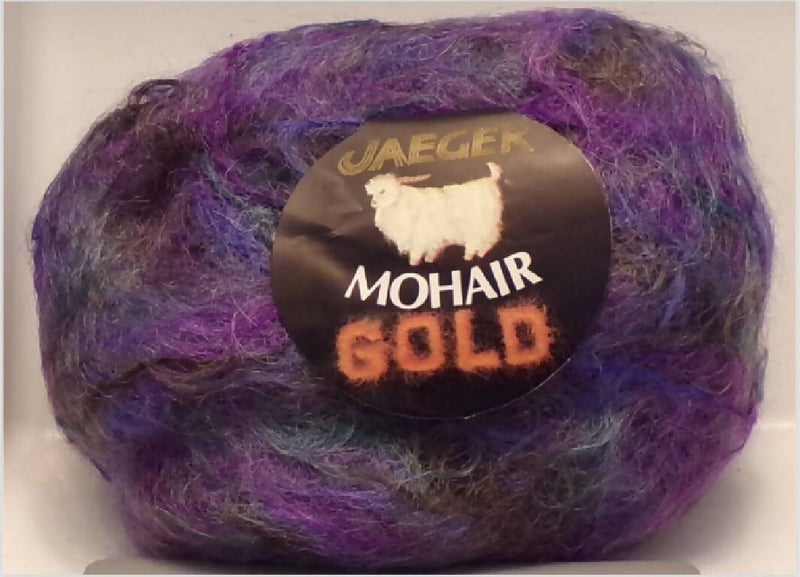 Jaeger Mohair Gold; Shade 800 Sarabande (Purple) Lot of 3