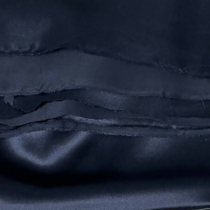 Navy Blue Silk Charmeuse - 3/4 Yd