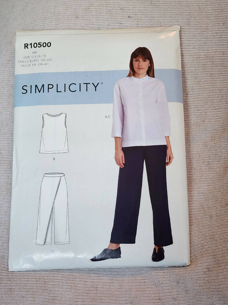 Simplicity 10500/9112 - Misses Top & Pants, UC/FF, SZ 6-14