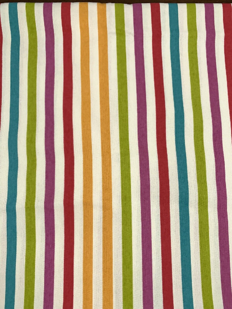 Waverly Fabric Cabana Colorful Rainbow Stripe Canvas 2 yards x 58" wide