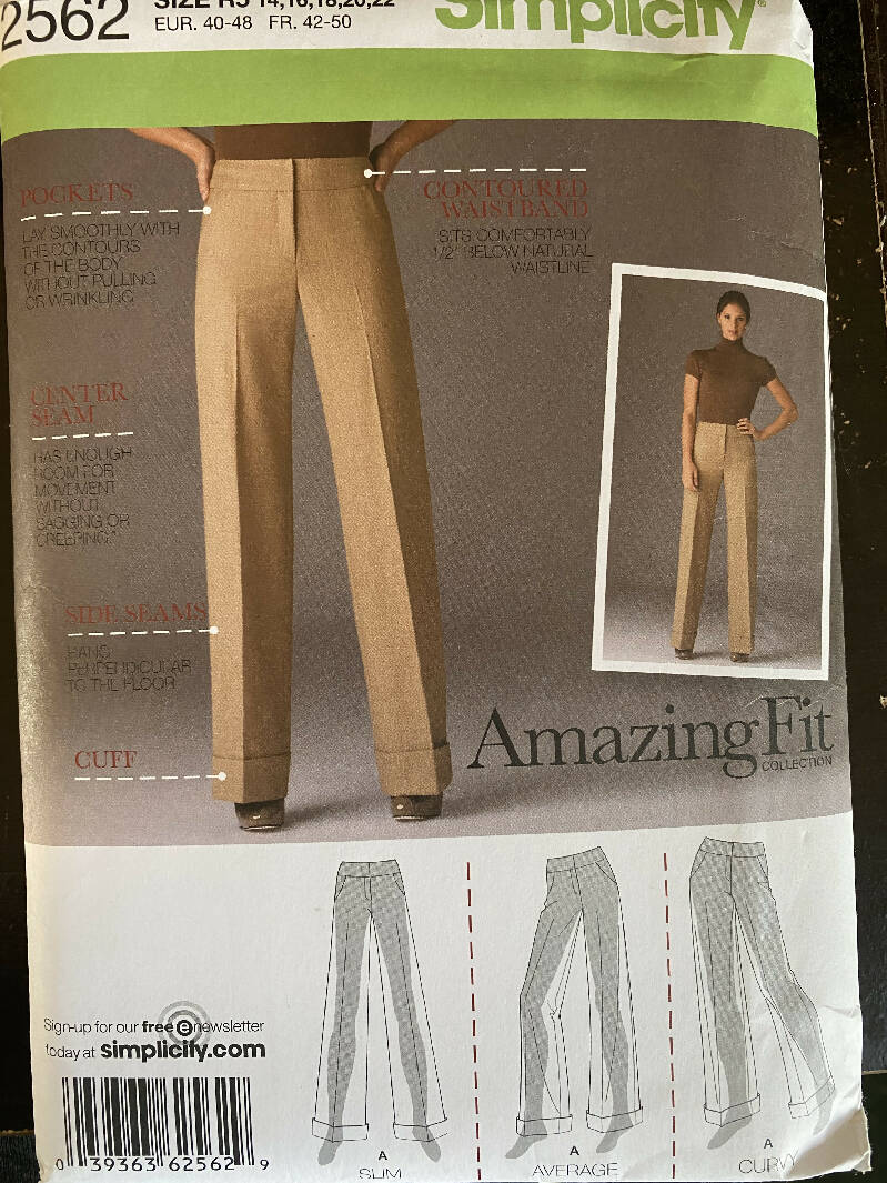 Simplicity Pants Pattern 2562