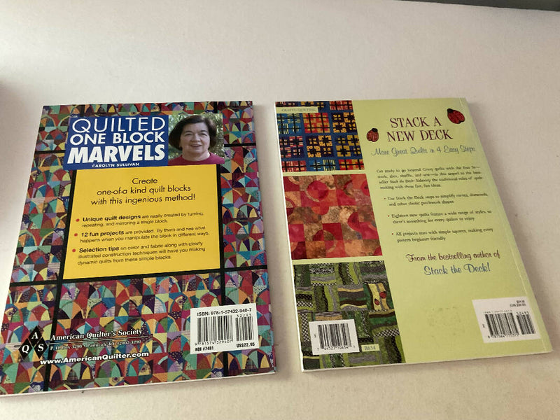 Quilt book bundle : Stack a New Deck and Quilted One Block Marvels