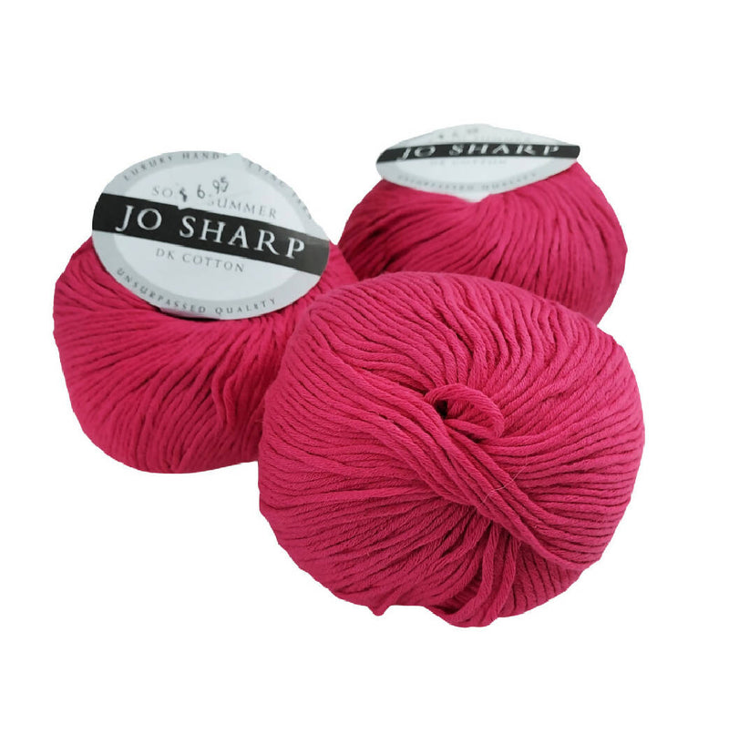 Jo Sharp Yarn Soho Summer DK Cotton Blush 50g Balls 109 Yards 3 Skeins