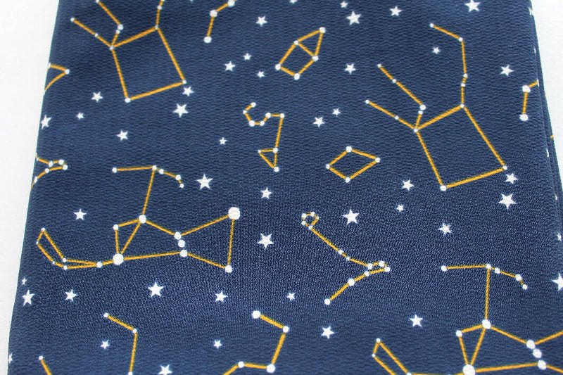 Navy Constellation Poly Blend Crepe