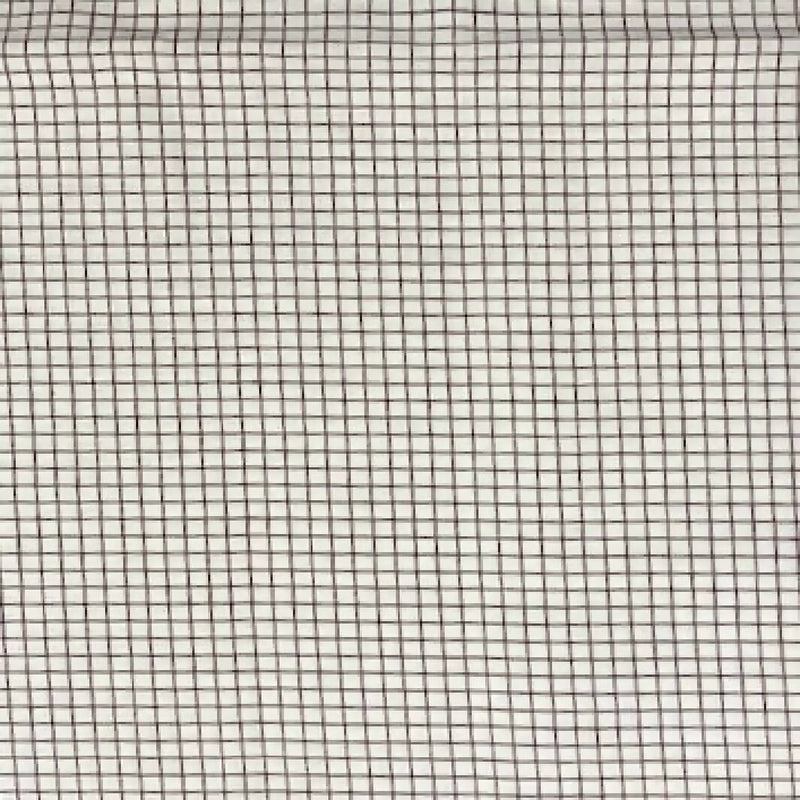 Maroon and Off White Small Grid Cotton Woven - 1.5 yds