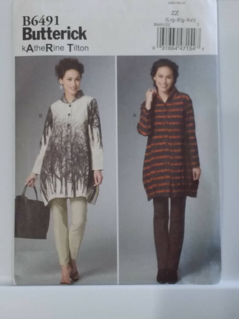 Butterick 6491 Loose-fitting Shirt