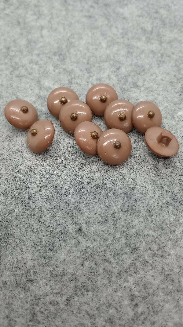 Domed Vintage Plastic Buttons, Lot of 10