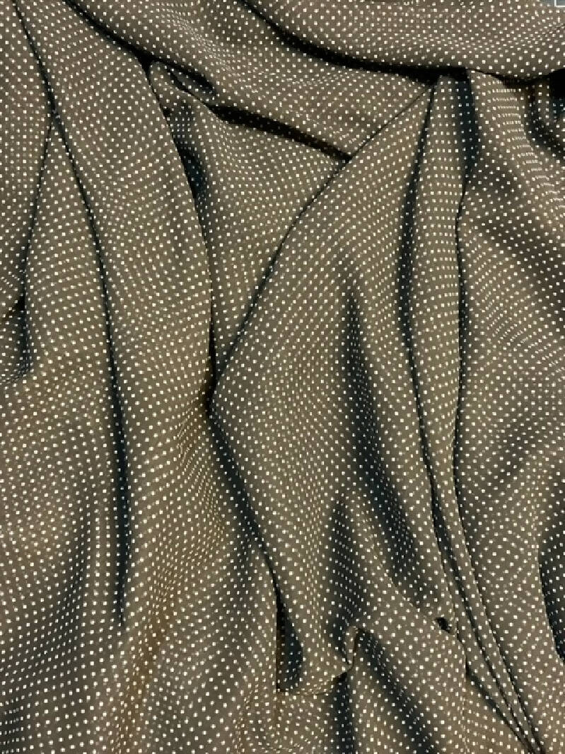 Dark Brown/Tan Pin Dot Chiffon Fabric 3 ½ yards