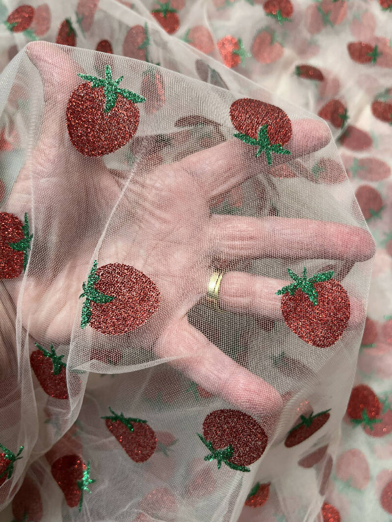 Strawberry printed netting
