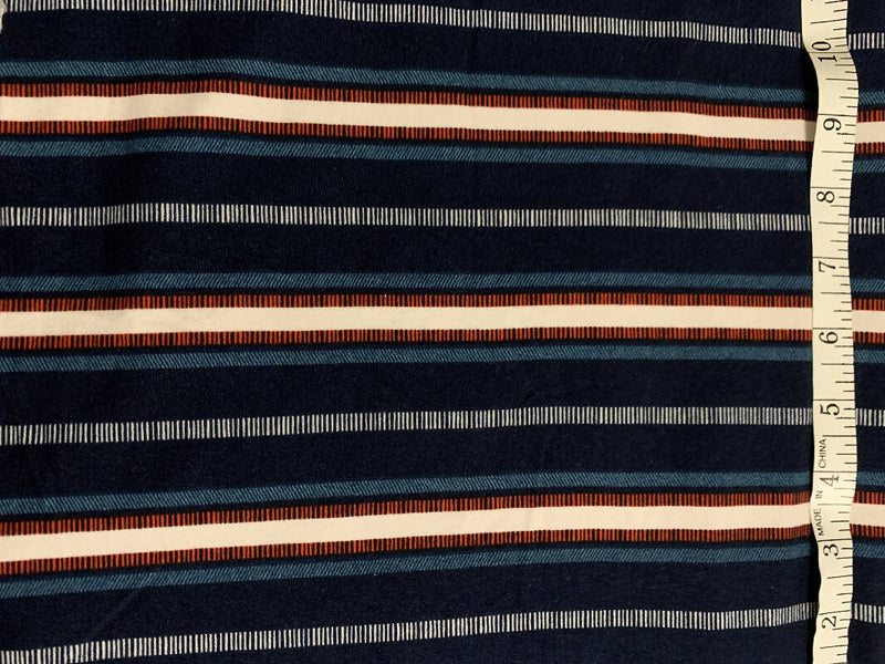 Rayon Spandex Knit Bundle: Navy Stripes, 1.5 yards, 62" wide