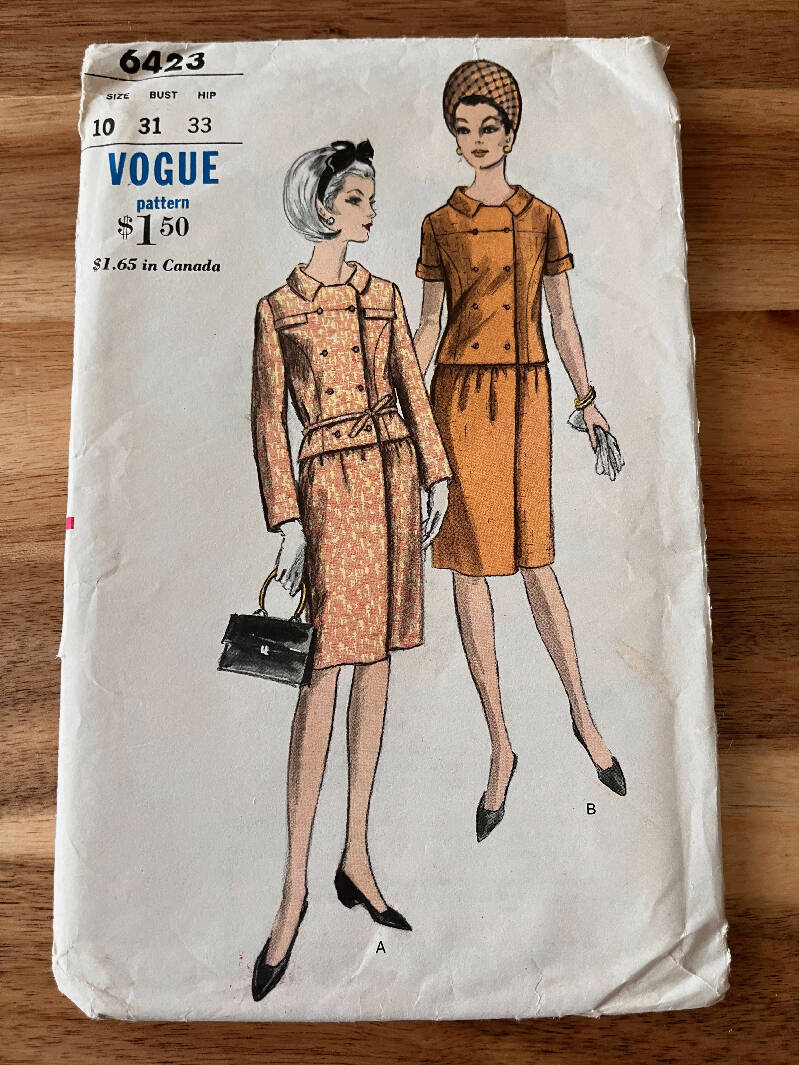 Vogue 6423 Two Piece Dress - Size 10