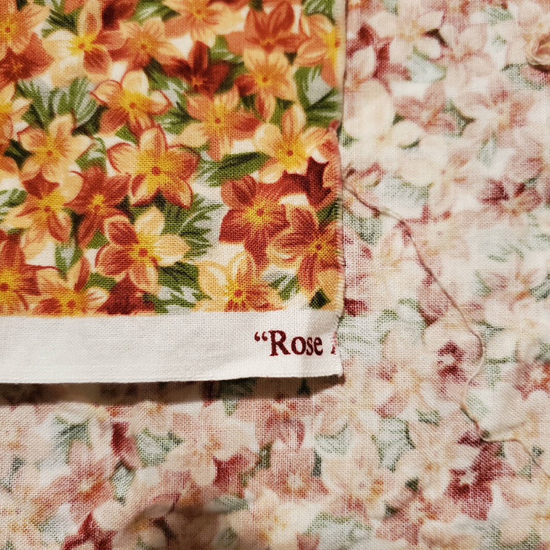 Vintage Cotton Fabric 21" x 5/8 yd Rose Chiller by Timeless Treasures