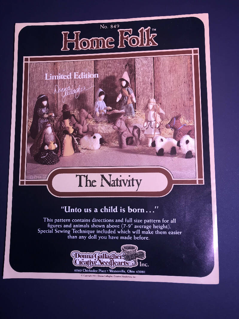 1985 Donna Gallagher “The Nativity” uncut pattern Destashify