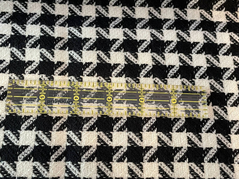 Black and White Wool, 1 3/4 yards