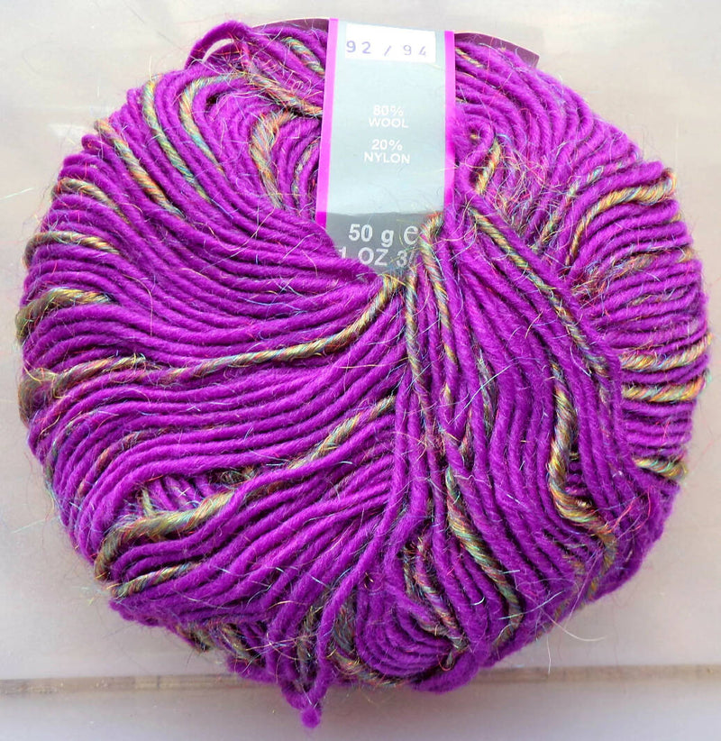Phildar Imprime 165 Wool Nylon Purple Gold Yarn Vintage Lot of 4