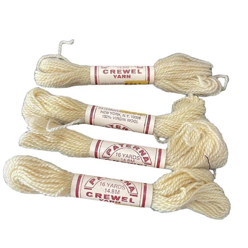 Paterna 100% Virgin Wool Yarn Needlepoint Crewel 4 Skeins Tan Vintage 941