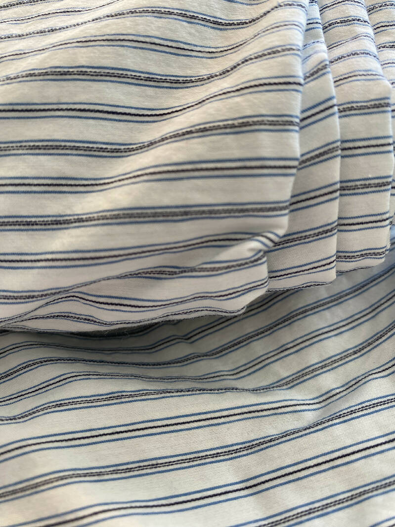 Blue and White Shirting, 4 yards - Mood Fabrics