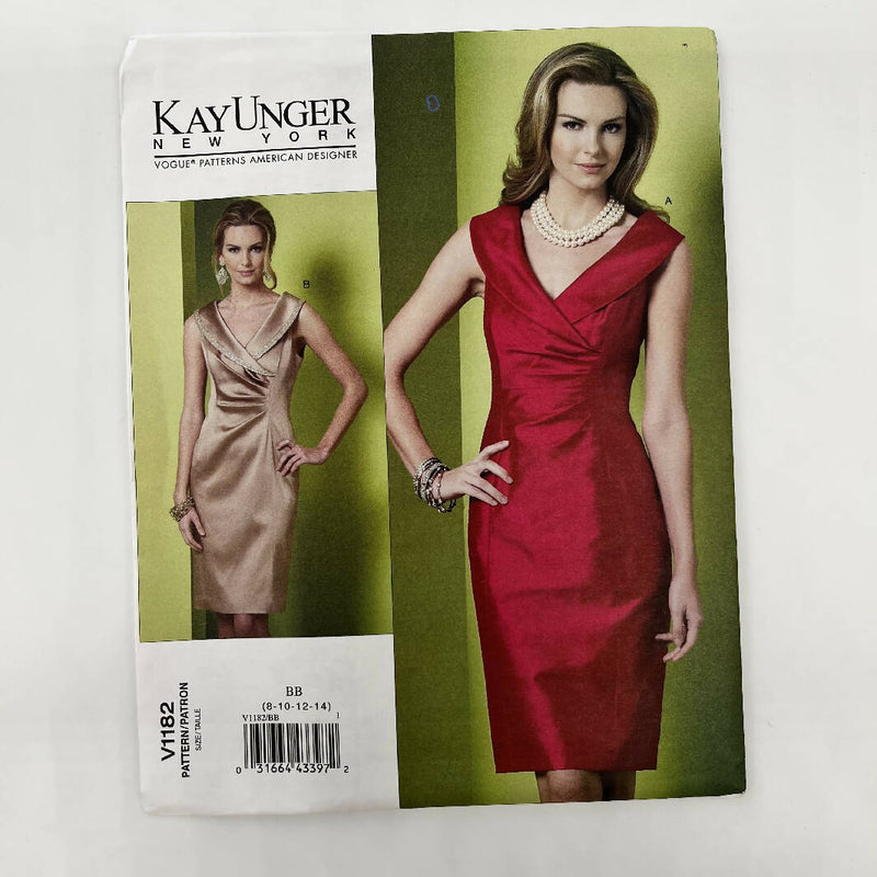 Vogue V1182 Kay Unger Dress - Sizes 8-14
