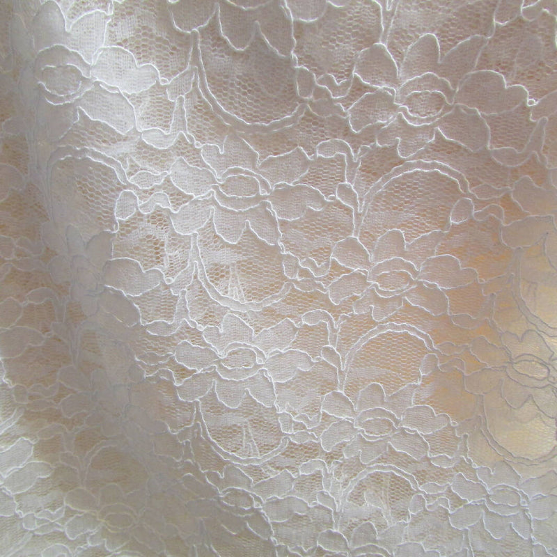 stunningly beautiful Alabaster colored corded lace, 2yrds x 60"