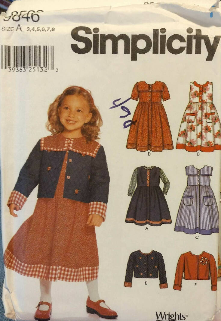 Simplicity Sewing Pattern 8522 Ruby Jean&