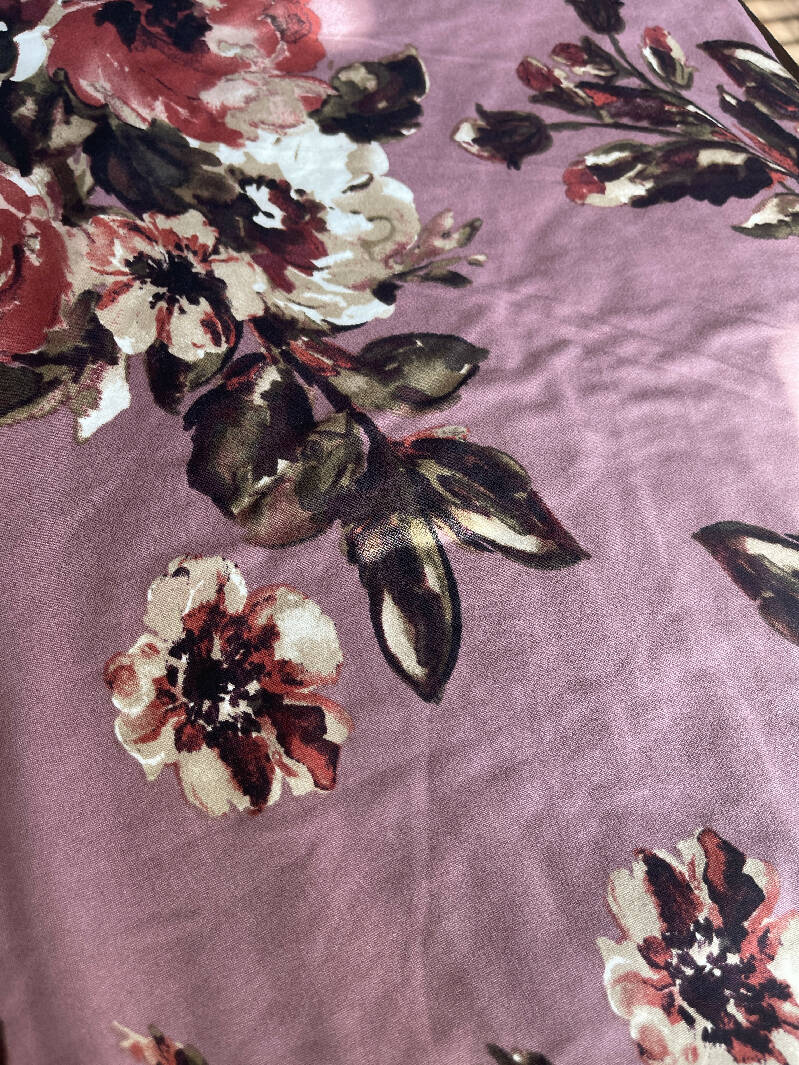Floral Double Brushed Poly 2 yds 100% stretch
